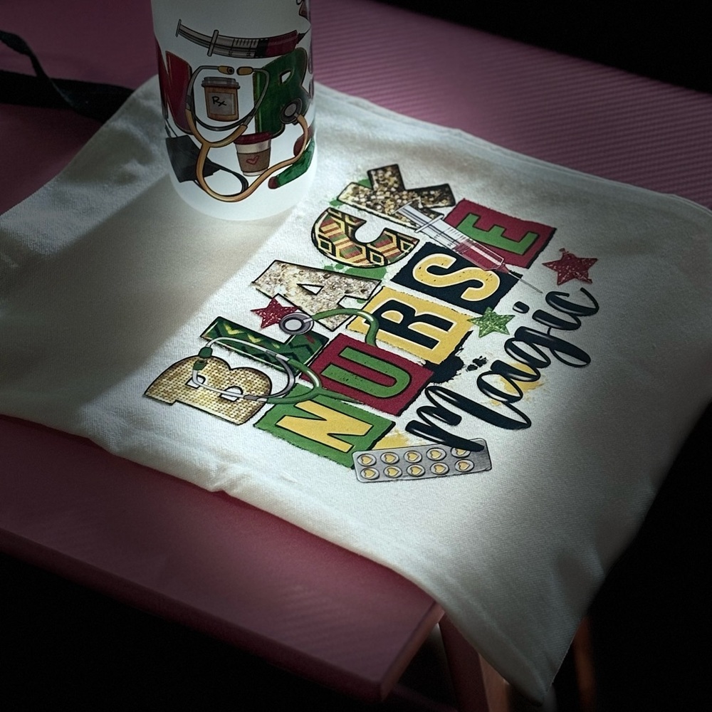 Custom tote bag and 16oz frosted glass